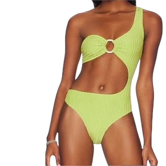 NWT SOLID & STRIPED The Astrid Ribbed One-Piece Swimsuit - Picture 1 of 16